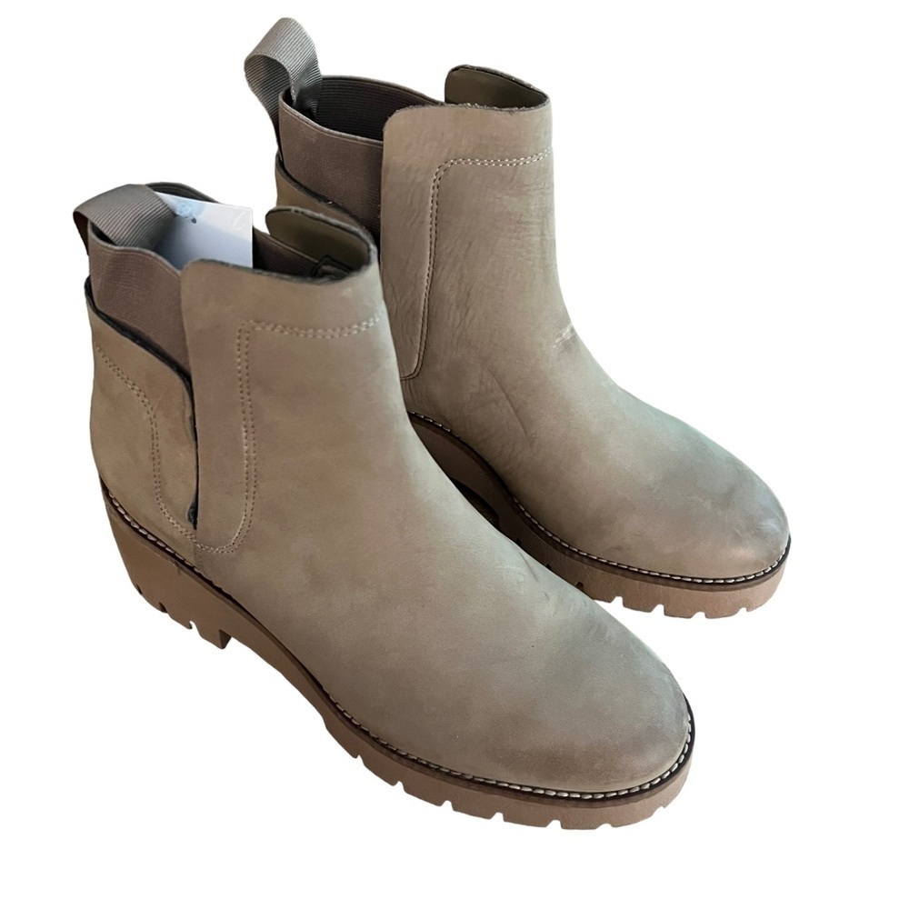 Blondo Danika Waterproof Boot Ankle Mushroom Nubuck‎ Leather 7.5 New with Marks